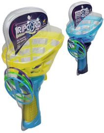 Vystřelovač disků na lanko s košíkem na chytání set se 4 disky 2 barvy