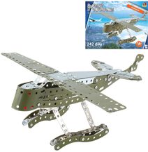 MALÝ MECHANIK Letadlo Hydroplán 242 dílků kovová STAVEBNICE typu Merkur