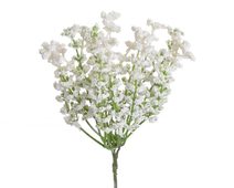 Svazek drobných kuliček bílý 6 ks, 17 cm
