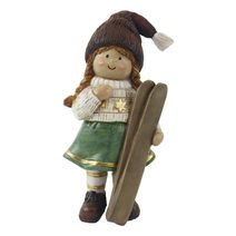 Dekorace holčička X7258/2 - 6.5 × 4.5 × 15.5 cm