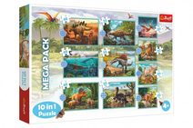 Puzzle 10v1 Seznamte se se všemi dinosaury v krabici 40x27x6cm