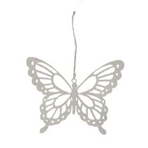 Závěsný motýl bílý K1445-01 - 15 x 0,1 x 11,5 cm