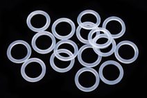 Záclonové kroužky plastové 25mm/20mm čiré 100 kusů