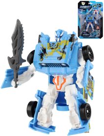 Transformer auto/robot 14cm transrobot bojový Modrý s přeměnou 2v1
