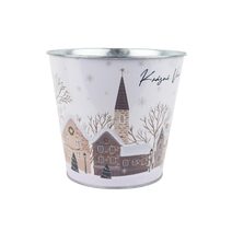 Vánoční květináč plechový K4995/2 - D15XH14 cm B:D10 cm