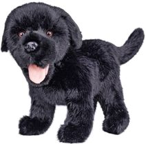 PLYŠ Pes labrador 23cm černý stojící
