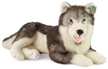 PLYŠ Pes Husky 60cm ležící Eco-Friendly *PLYŠOVÉ HRAČKY*