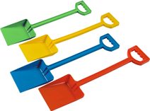 Lopatka dětská barevná s ručkou 50cm na písek plast 4 barvy