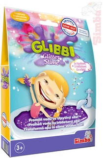 Glibbi prášek fialový třpytivý 150g na výrobu slizu do vany v sáčku