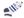 Pánské / chlapecké bavlněné ponožky kotníkové (10 bílo-modrá šedá)