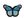 Nažehlovačka motýl (9 modrá tyrkys)