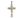 Přívěsek kříž z nerezové oceli (2 platina zlatá)
