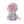 Pletací příze Alize Puffy Fine color 100 g (6377 krémová růžová modrá)