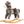 BINO Kůň plyšový houpací 74x64x30cm šedivý 2 madla řehtá na baterie Zvuk