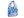 Skládací nákupní taška 35x35 cm pevná (14 modrá květy)