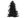 Dekorace péřový stromeček svítící (3 černá)