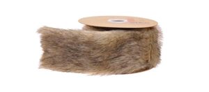Kožešinový pás 6 cm × 2 m - hnědý žíhaný