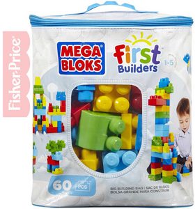 MEGA BLOKS Stavebnice 60 dílků modré balení pro kluky