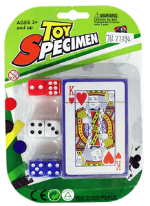 Hra karty + kostky na blistru Karty