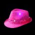 Klobouk disco růžový s LED