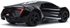 JADA RC Auto Lykan Black Panther 29cm na vysílačku 2,4GHz na baterie