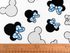 Bavlněná látka / plátno Mickey / Minnie Mouse METRÁŽ