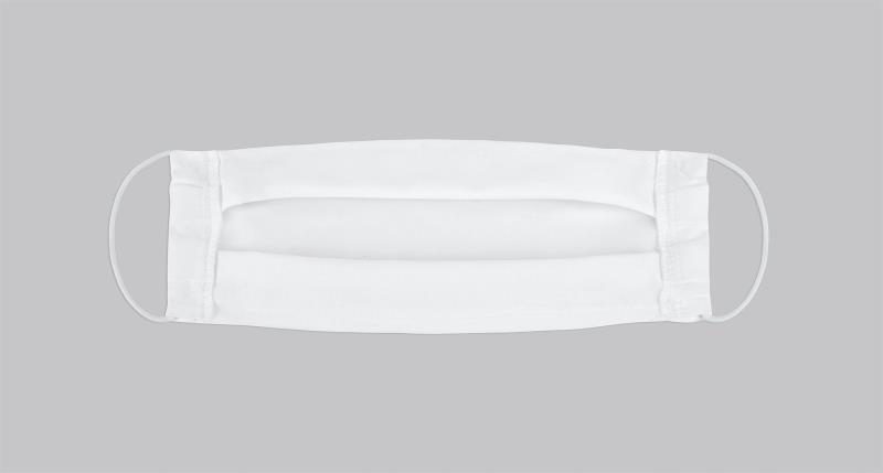 Ústní rouška bavlněná na gumičku bílá dvouvrstvá