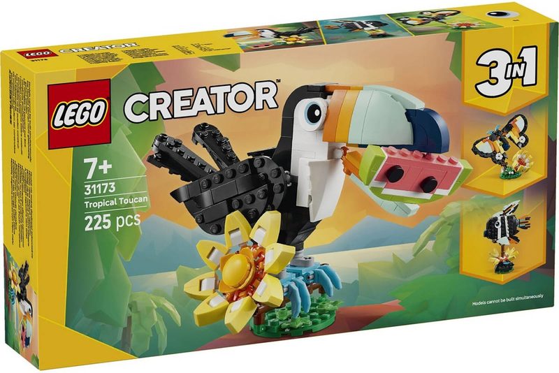 LEGO CREATOR Divoká zvířata: Tropický tukan 3v1 31173