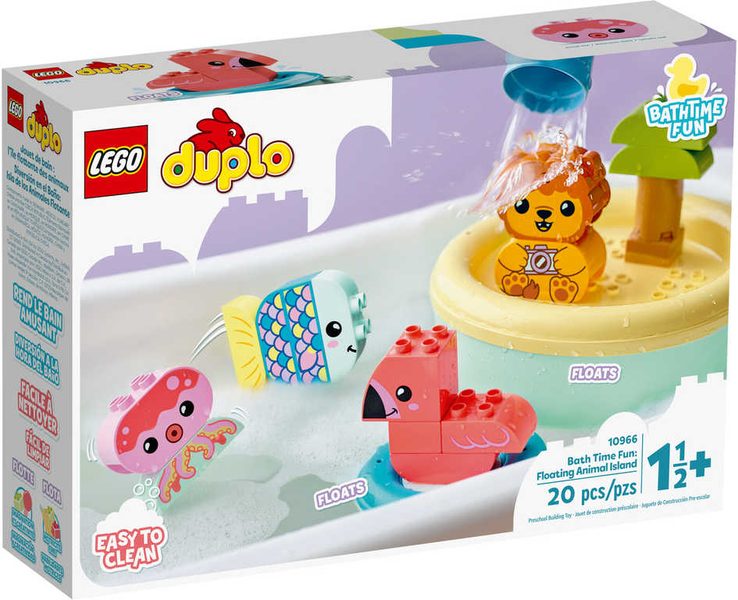 LEGO Duplo legrace ve vaně – plovoucí ostrov se zvířátky 10966
