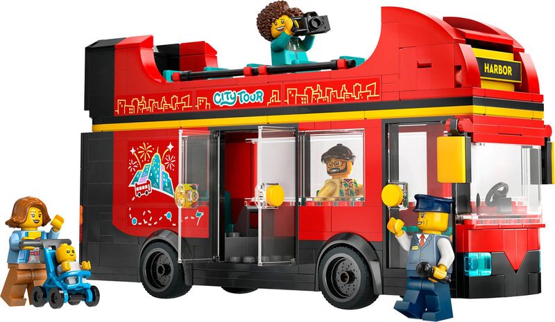 LEGO CITY Červený dvoupodlažní vyhlídkový autobus 60407