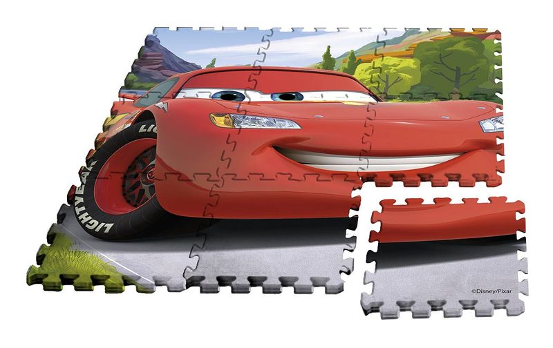 Podlahové pěnové puzzle Cars Eva, 9 dílu