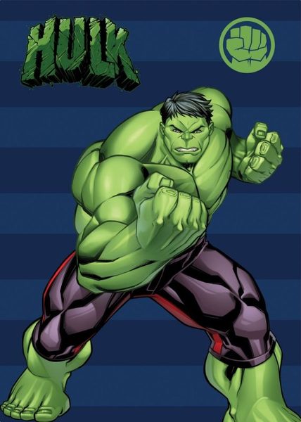 Fleece deka Avengers Hulk Polyester, 100/140 cm