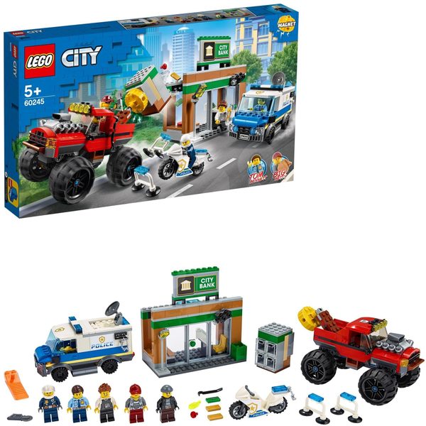 LEGO CITY 60245 - Loupež s Monster Truckem - Akční Stavebnice pro Děti