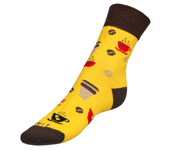 Ponožky Káva 2 - 35-38 žlutá