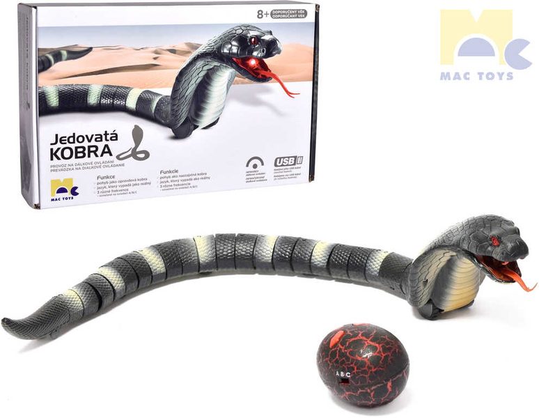 RC Had kobra 44cm interaktivní na dálkové ovládání na baterie USB