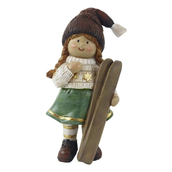 Dekorace holčička X7258/2 - 6.5 × 4.5 × 15.5 cm