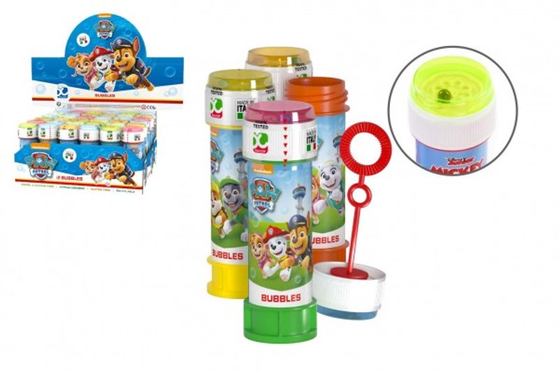 Bublifuk 60ml Tlapková patrola/Paw patrol 11,5cm 4 barvy 36ks v boxu