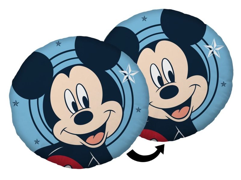 Tvarovaný mikroplyšový polštářek Mickey Stars Polyester, průměr 40 cm