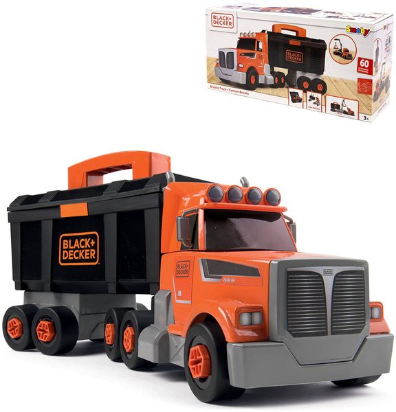 Smoby B+D šroubovací kamion jeřáb s přívěsem (box + nářadí)