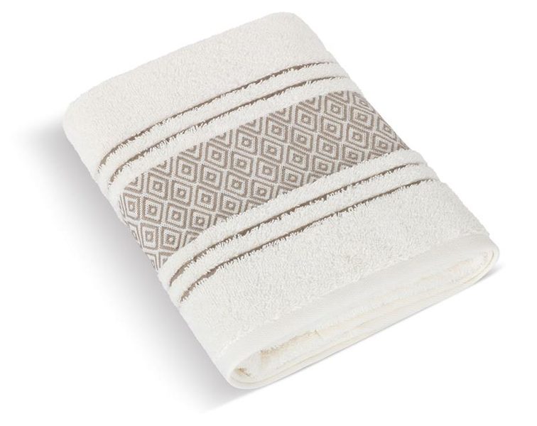 Froté ručník a osuška Mozaika - Ručník 50x100 cm krémová