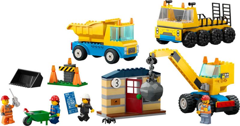 LEGO CITY Vozidla ze stavby a demoliční koule 60391