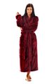 Dámský župan Lilly extra huňatý vínový s límcem
