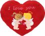 PLYŠ Srdíčko I Love You 37x30cm andílci