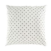 Povlak na polštář flanelový 40x40cm SRDÍČKA šedá