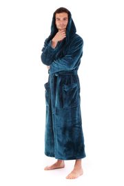 Unisex Petrolejový Župan s Kapucí Siena - Model 31 56 6430