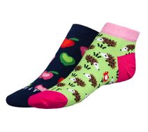 Ponožky nízké Ježek/jablko - 39-42 zelená