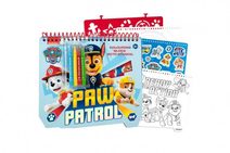 Blok + fixy 4ks se šablonami se samolepkami Paw Patrol/Tlapková patrola 22x20x2cm