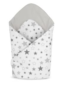 Mantinel do postele - VÁLEC - prům.16x280 cm hvězdy - šedá