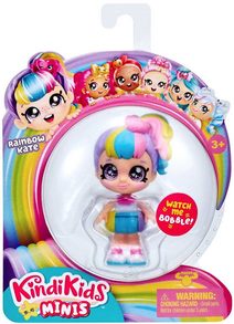 KINDI KIDS Minis Panenka mini Rainbow Kate 9cm kývá hlavou velké oči