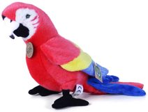 PLYŠ Pták Papoušek Ara 25cm červený Eco-Friendly *PLYŠOVÉ HRAČKY*